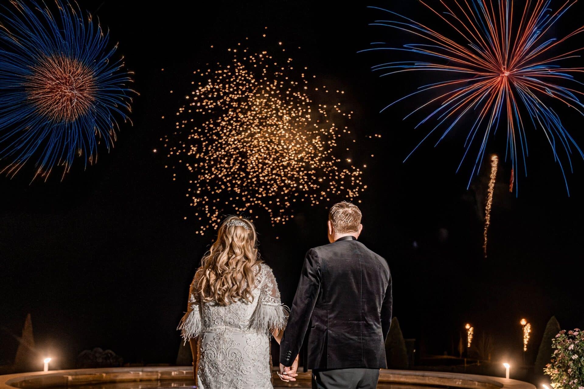 Fireworks at Manor House Country Hotel Wedding Photos