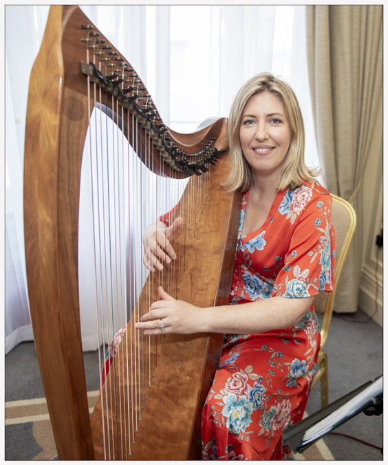 Lucia playing background music at event